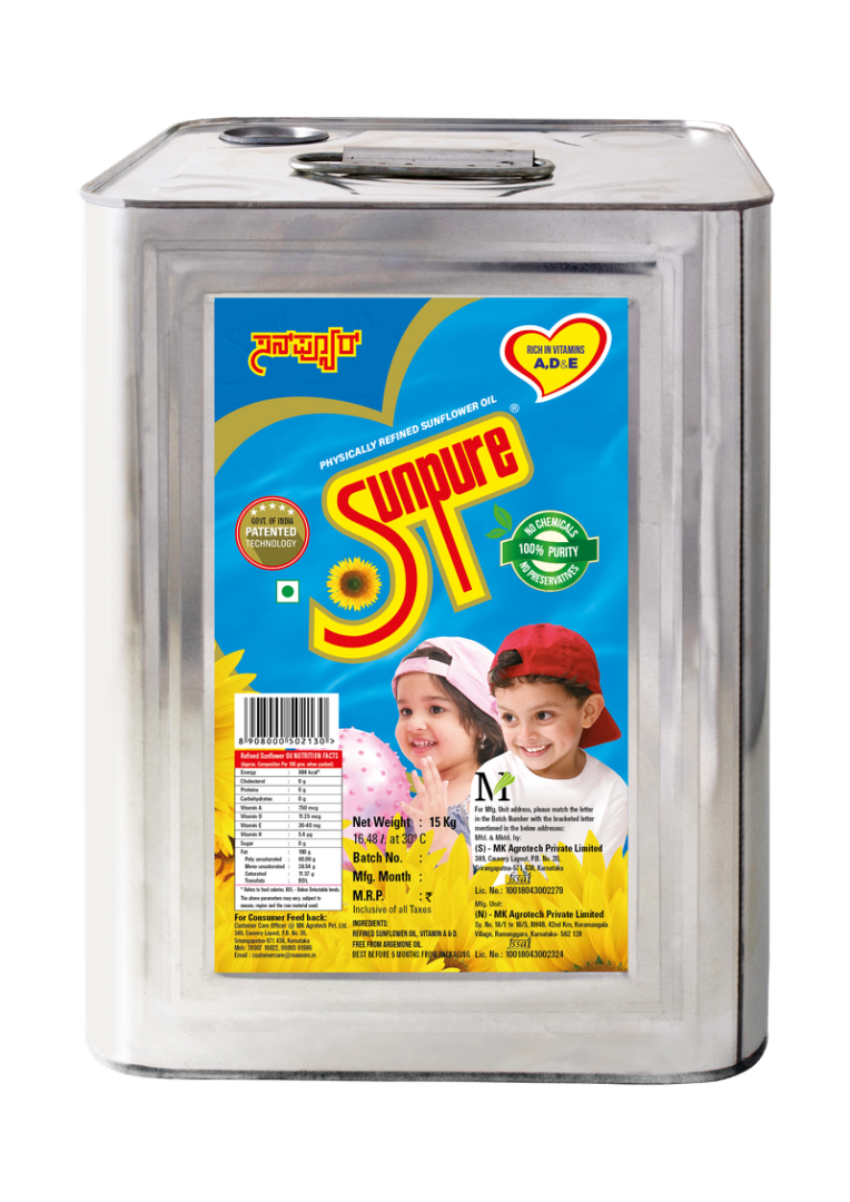 Sunpure Refined Sunflower Oil 15 Litre Teen