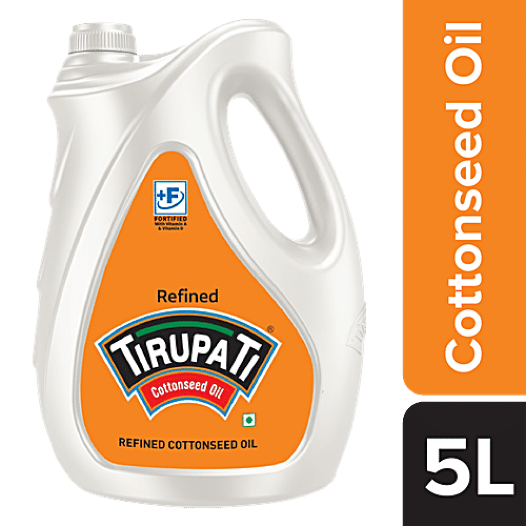 Tirupati Refined Cottonseed Oil 5 Litre Can