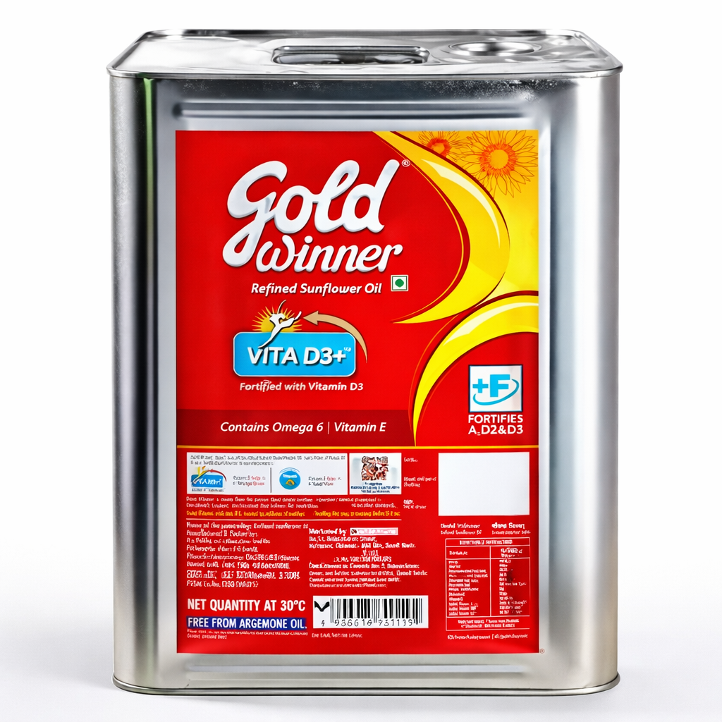 Goldwinner Refined Sunflower Oil 15 Kg Teen Only Bulk Order 10pis Set