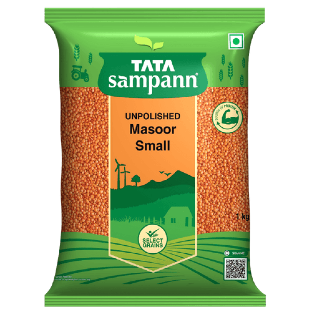 Tata Sampann Masoor Dal Unpolished 1 Kg Pack